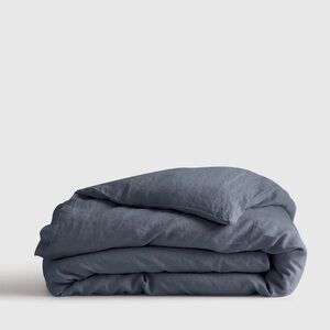 Quince Nightfall Linen Duvet Cover